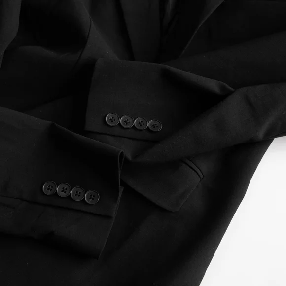 Women Polo Ralph Lauren Black Wool Blazer Size 4 - NWT